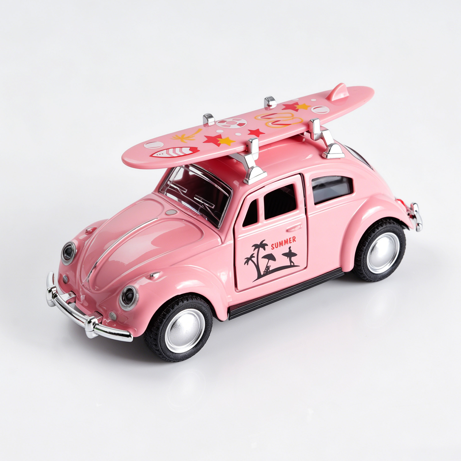 Kids Toys Cars - Carro de Brinquedo Volkswagen Beetle Rosa