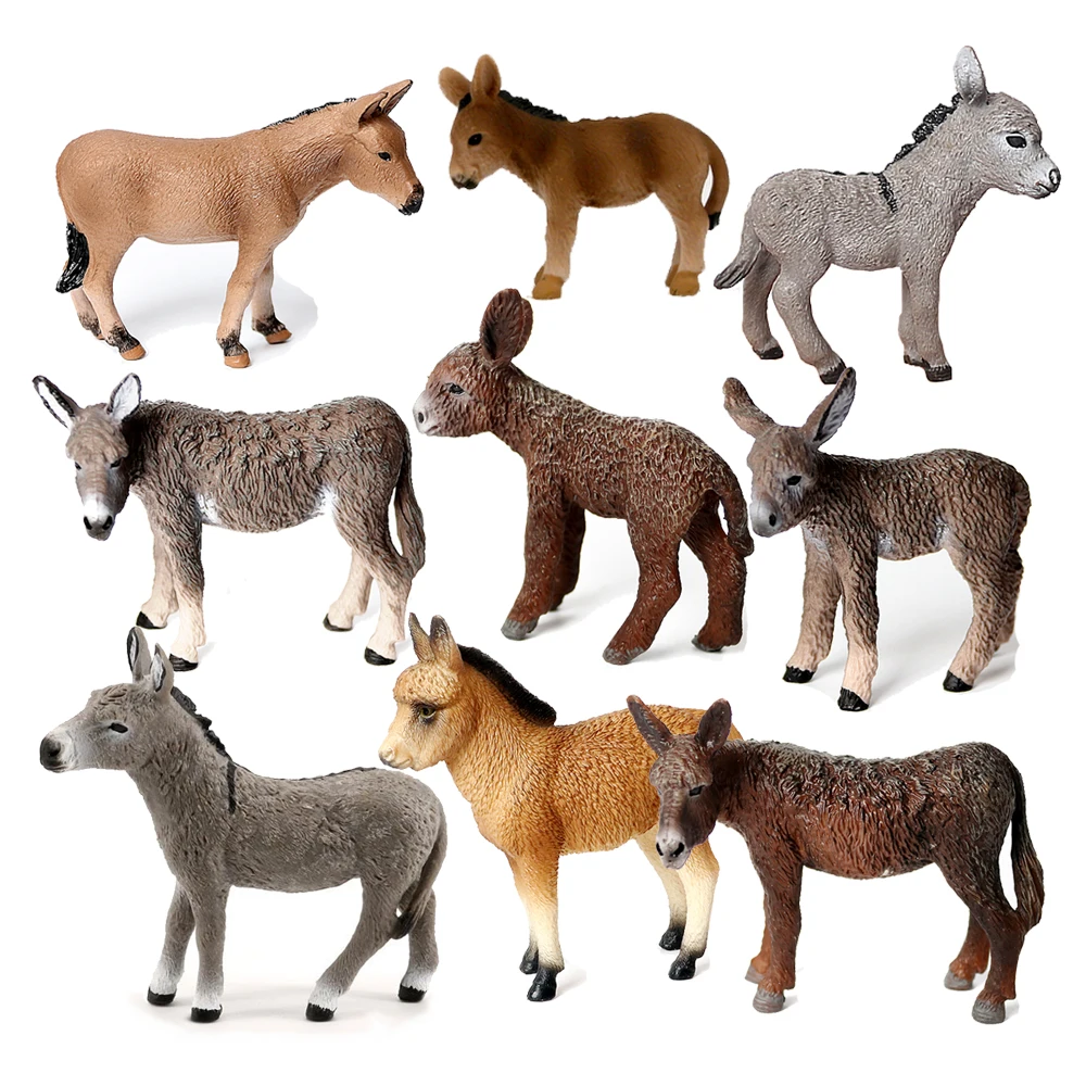 Kids Toys Review - Modelo de burro brinquedo animais figuras