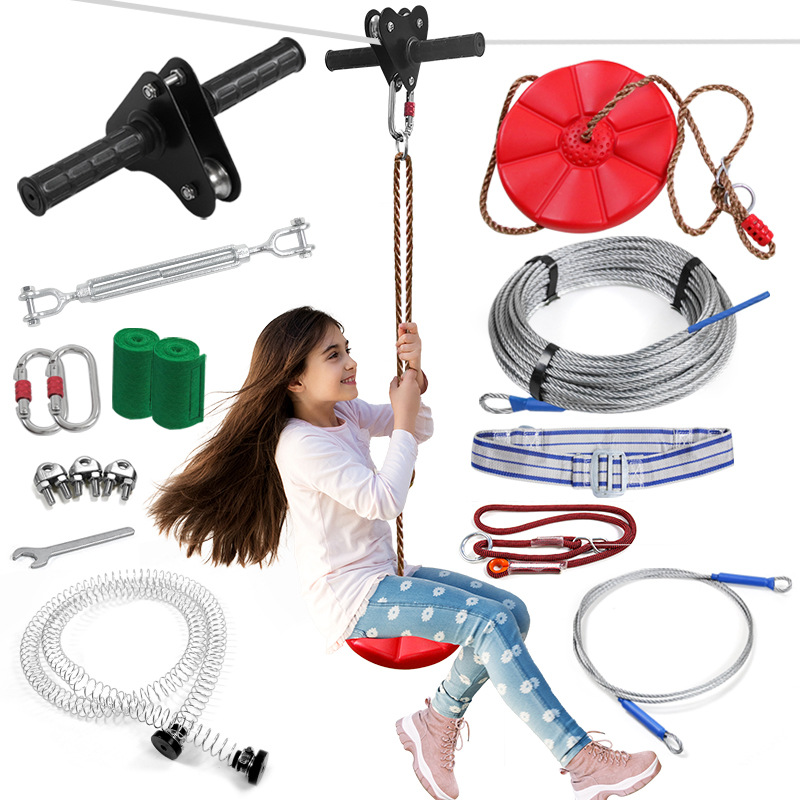 Kids Zip Toys - Kit de Zipline para Crianças com