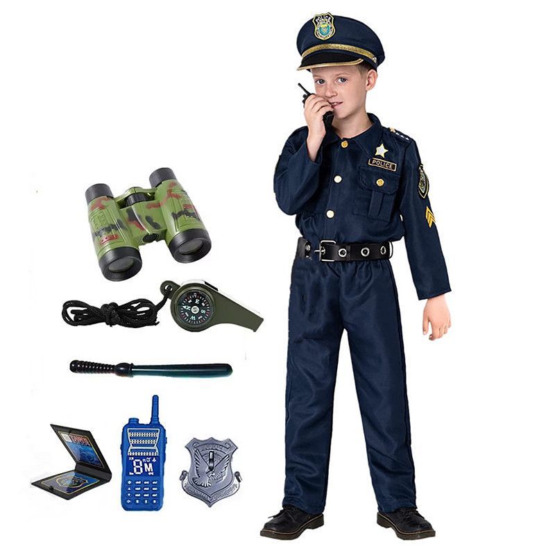Kids Toys Review - Fantasia de policial infantil americana fofa