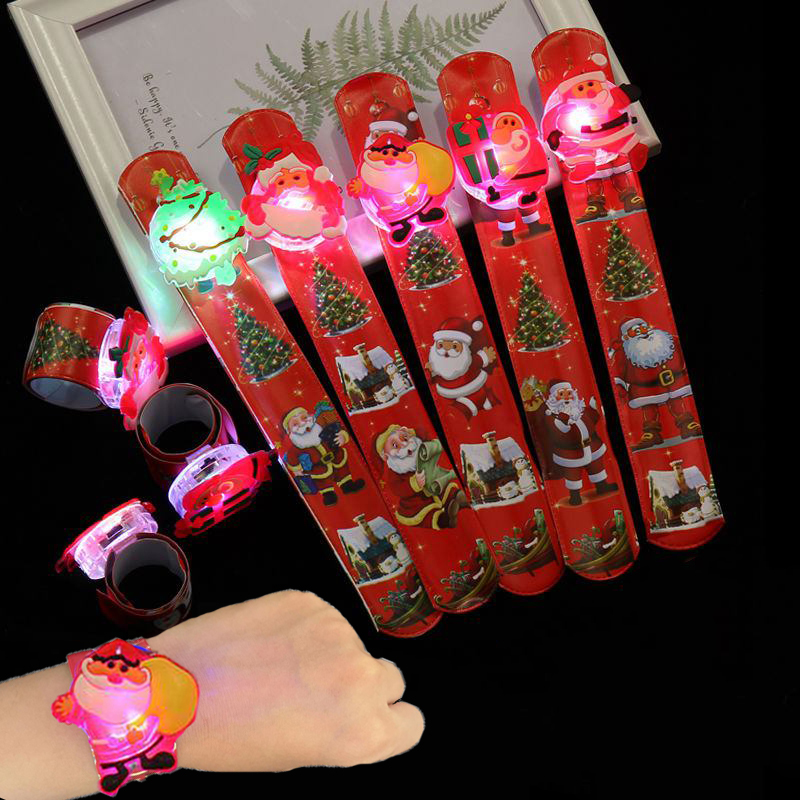 Kids Toys Xmas 2025 - Pulseira de Natal brilhante para crianças,