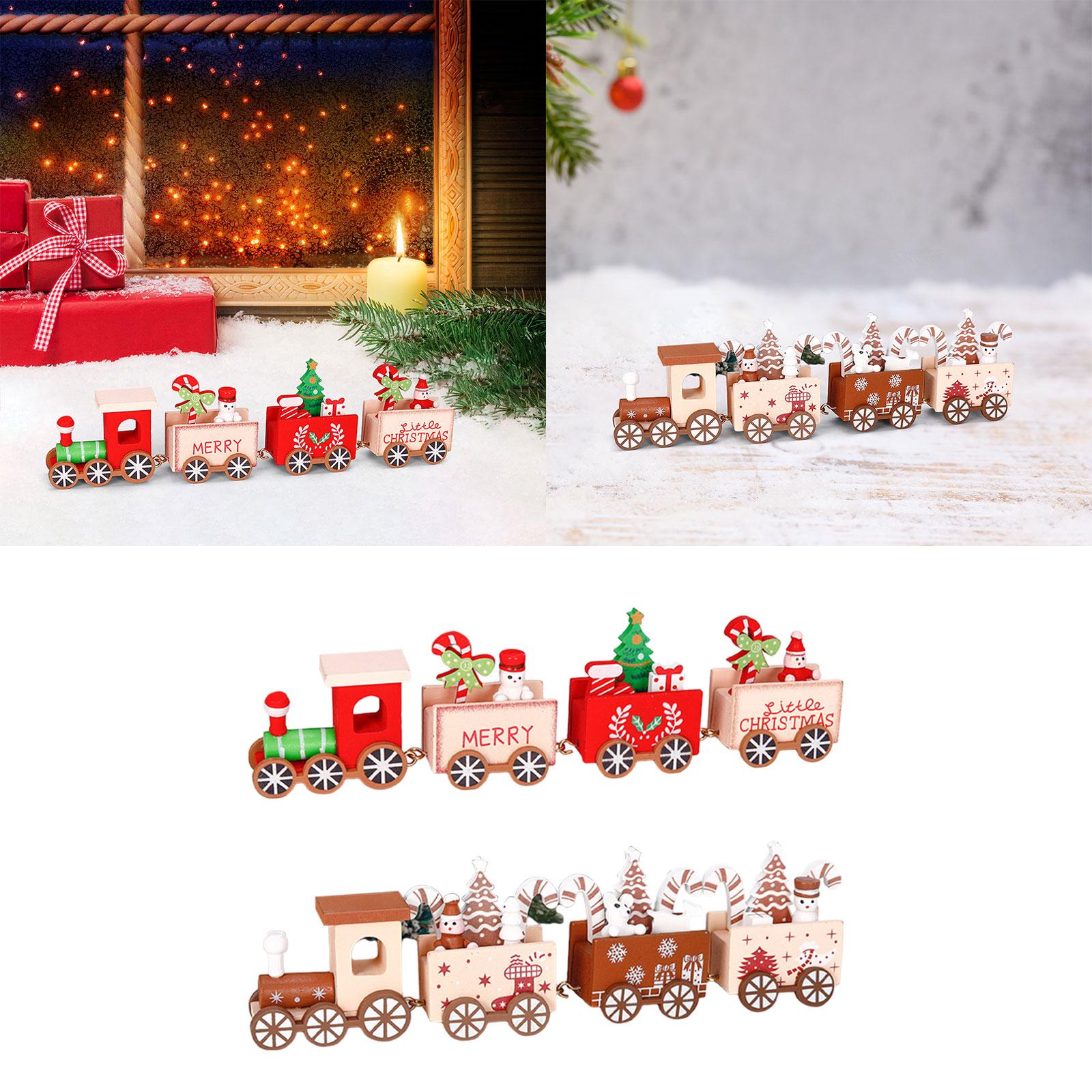 Trem de madeira ornamento de n - Top Kids Xmas Toys avaliação e preço