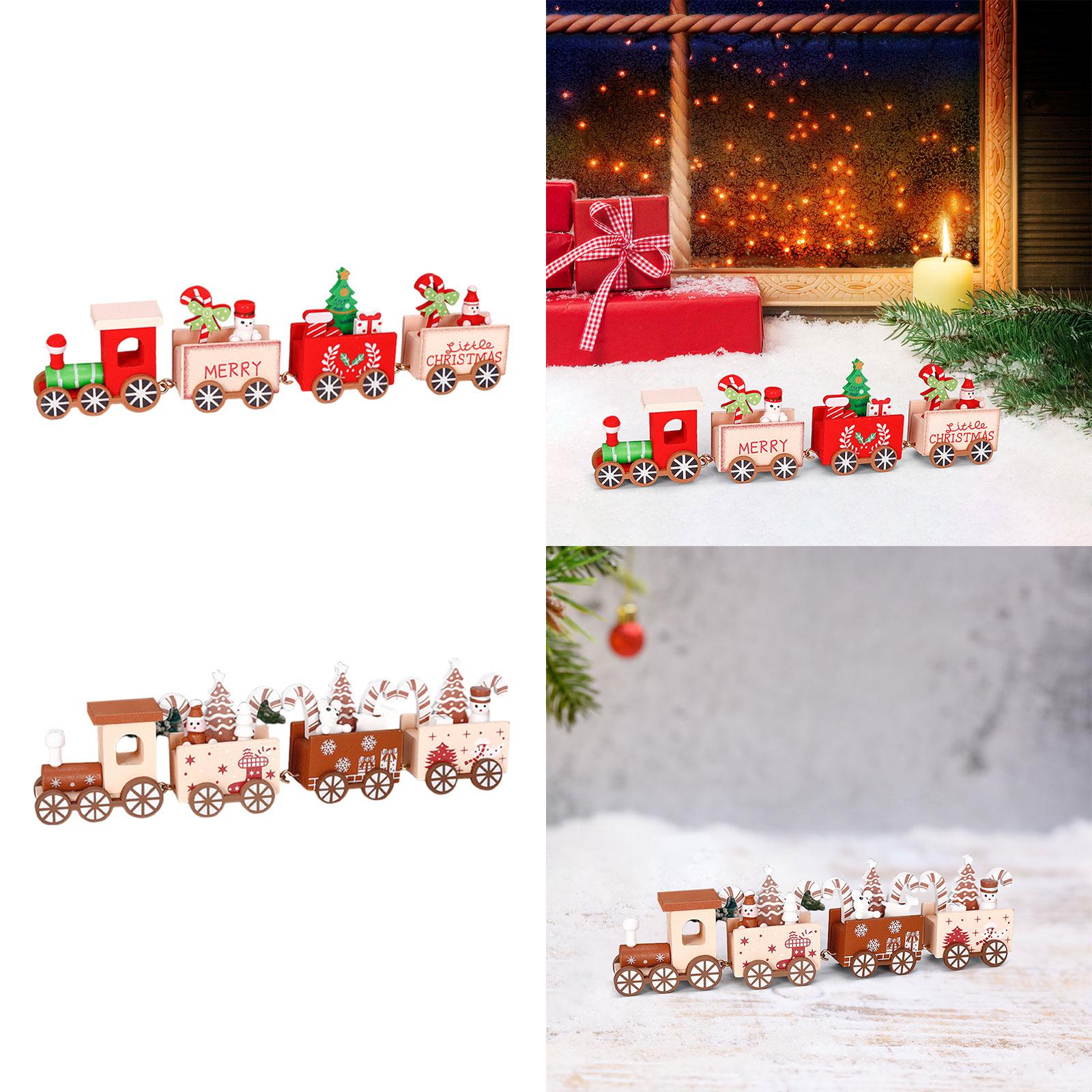Trem de madeira ornamento de n - Top Kids Xmas Toys avaliação e preço
