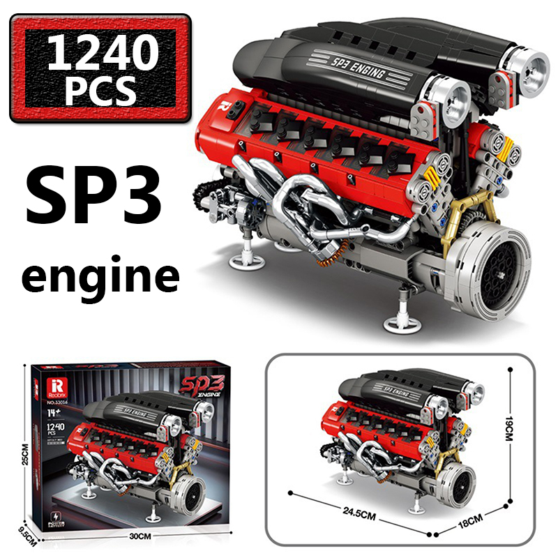 1240 Peças Motor de Carro SP3, - Kids Toys Cars avaliação e preço