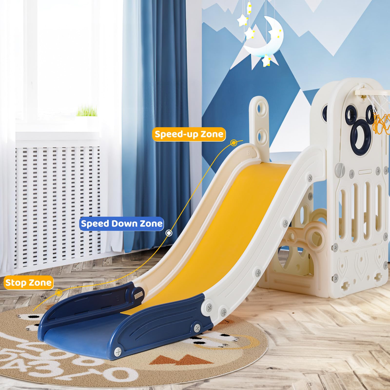 Conjunto de Escorregador 6 em  - Basketball Hoop Kids Indoor avaliação e preço