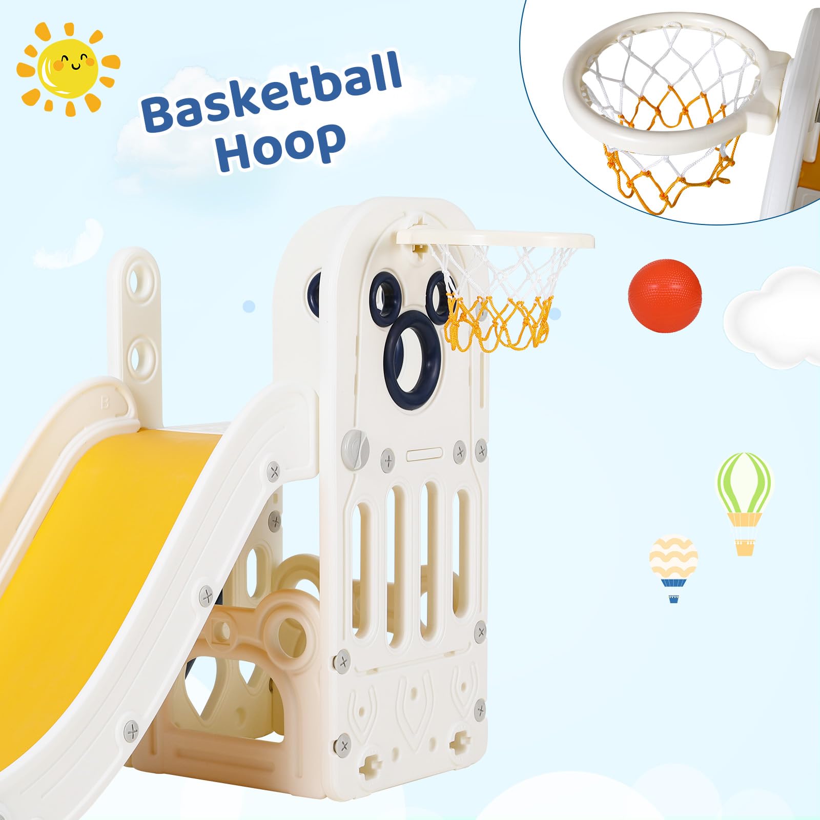 Conjunto de Escorregador 6 em  - Basketball Hoop Kids Indoor avaliação e preço