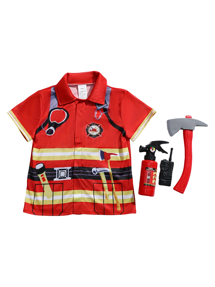 Camisa Estilo Bombeiro para Cr - Kids Toys Review avaliação e preço