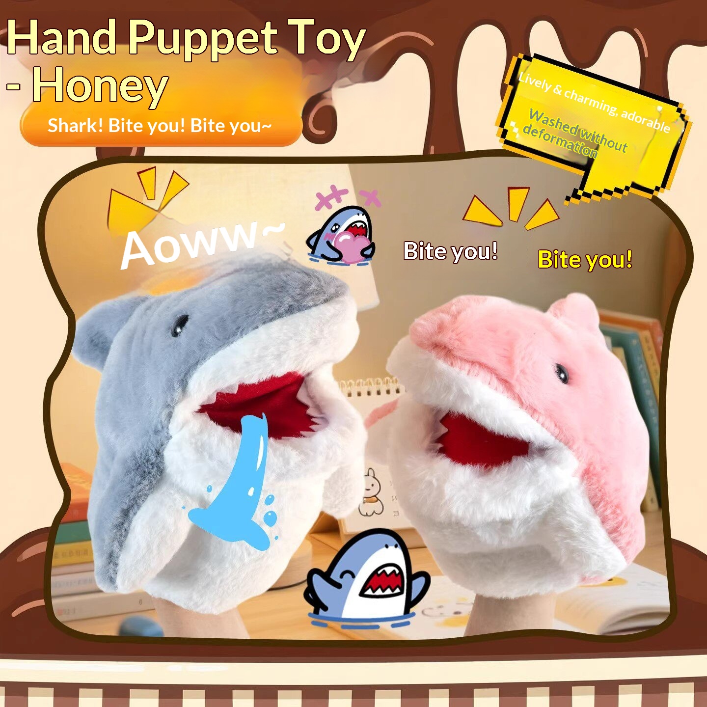 Fantoches de Tubarão de Pelúci - Kids Toys And Games avaliação e preço