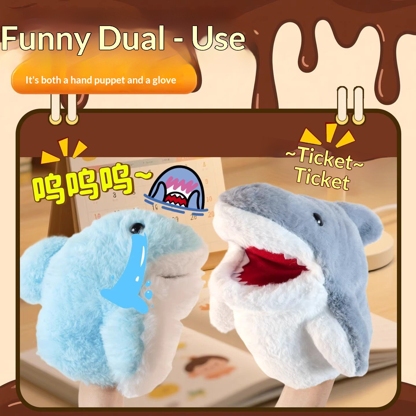 Fantoches de Tubarão de Pelúci - Kids Toys And Games avaliação e preço