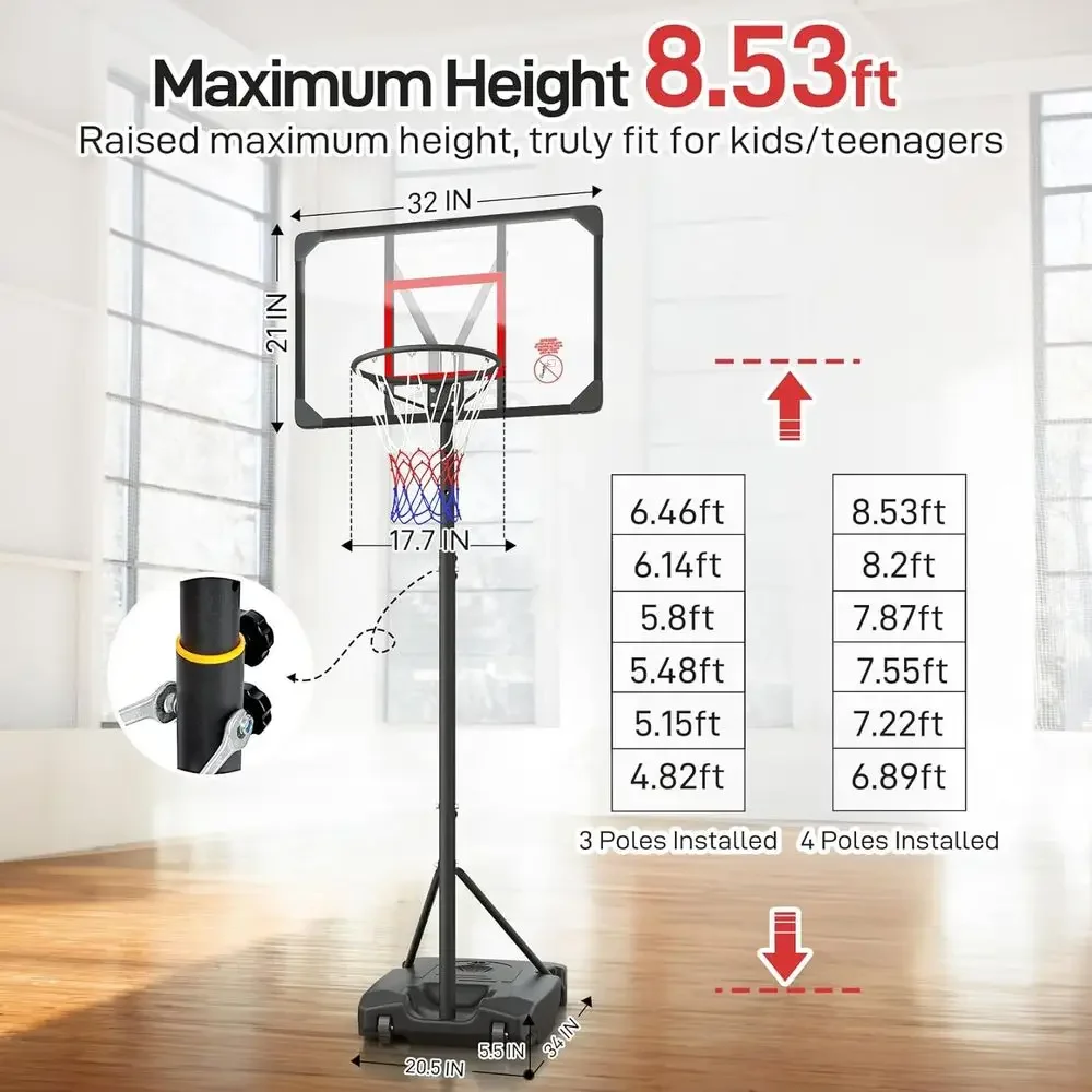 Aro de Basquete Portátil com A - Basketball Hoop Kids Indoor avaliação e preço
